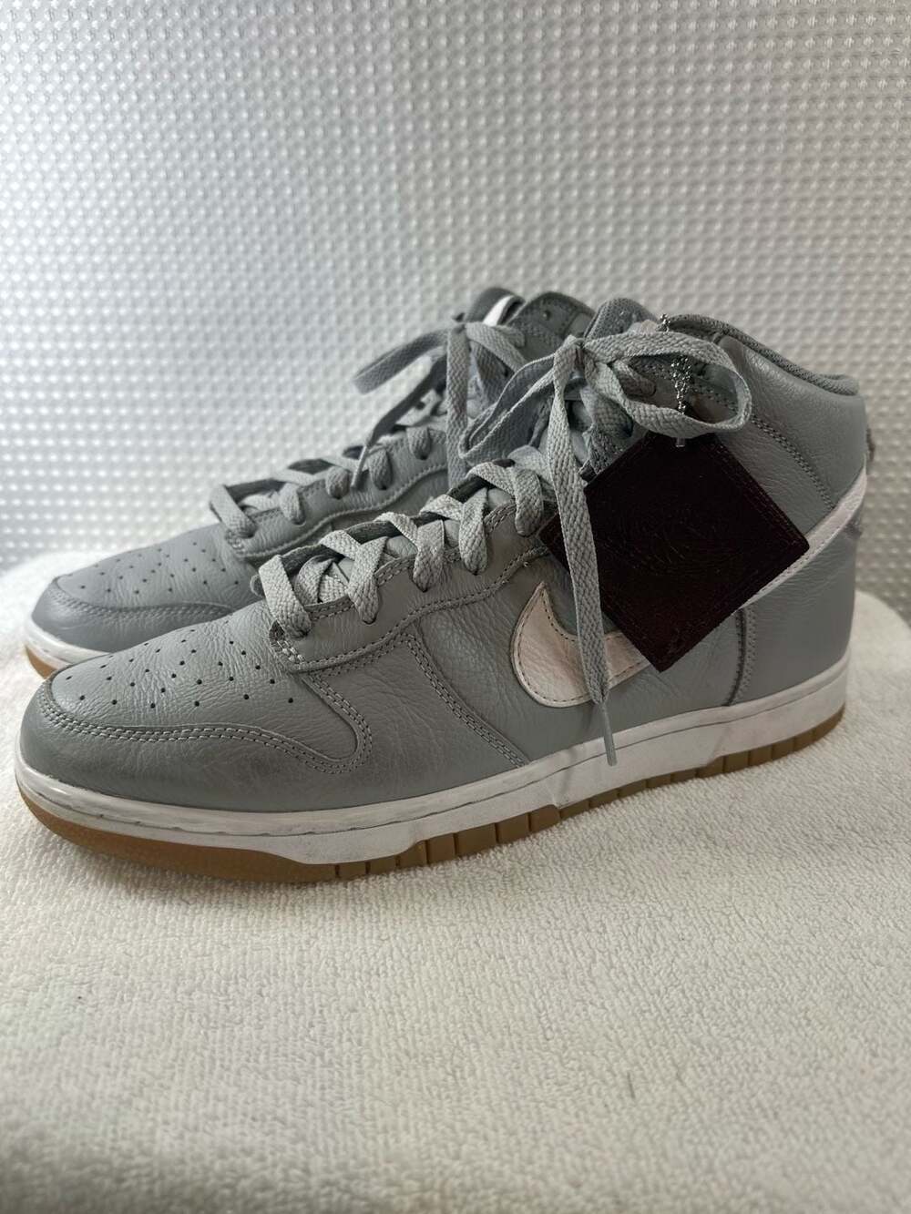 Nike Dunk High Premium Grey Gum Wolf Grey White Size 11.5